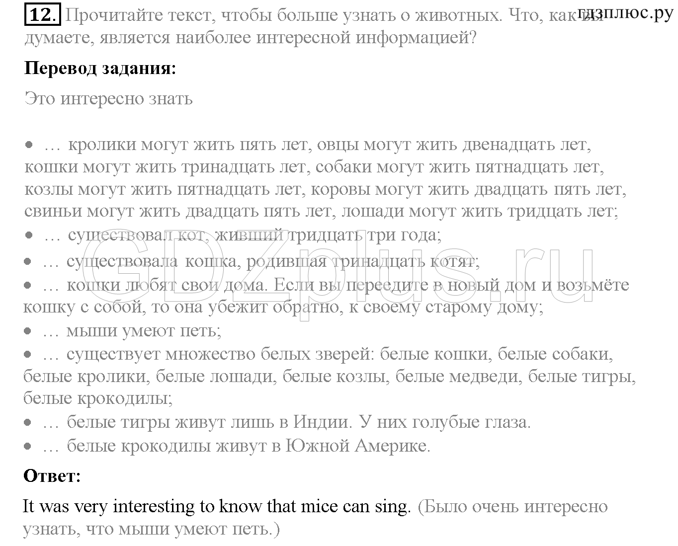 >Английский язык Верещагина 3 класс Project work